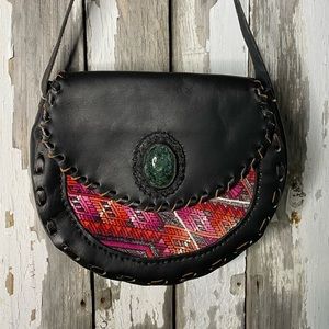 Huipil crossbody shoulder bag textile festival